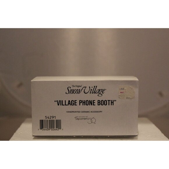 Dept 56 Snow Village - Village Phone Booth - Picture 1 of 6